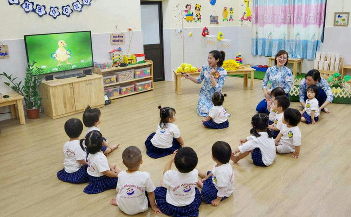 Phần thi hoạt động học tập của thí sinh Trường Mầm non Nhà máy Z176.